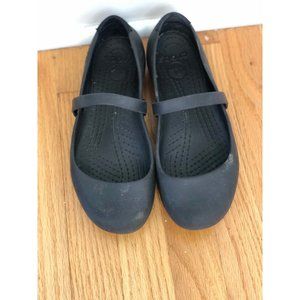 Black Mary Janes style CROCS size 9w